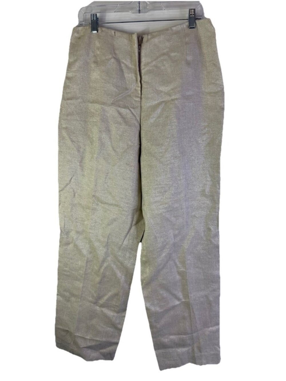 Vintage 90s Clean Girl Linen Metallic Knit Pants Flowy